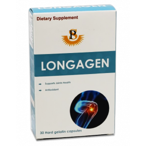 LONGAGEN DIETARY SUPPLEMENT FOR HEALTHY JOINTS ( COLLAGEN 400 MG + TURMERIC EXT. 60 MG + BLACK PEPPER EXT. 3.3 MG ) 30 CAPSULES